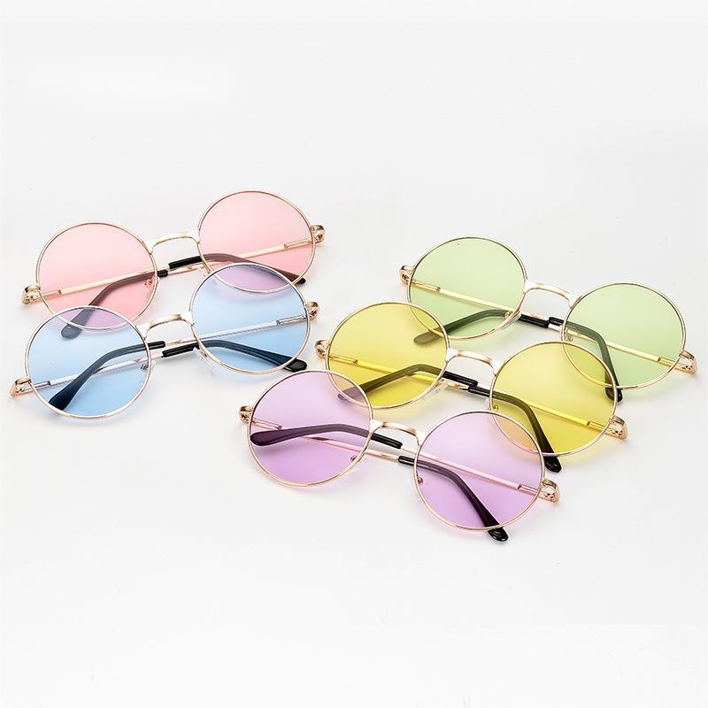 1862 new polarographic glasses for men and women Japanese and Korean color sunglasses retro round marine film Internet red driving glasses