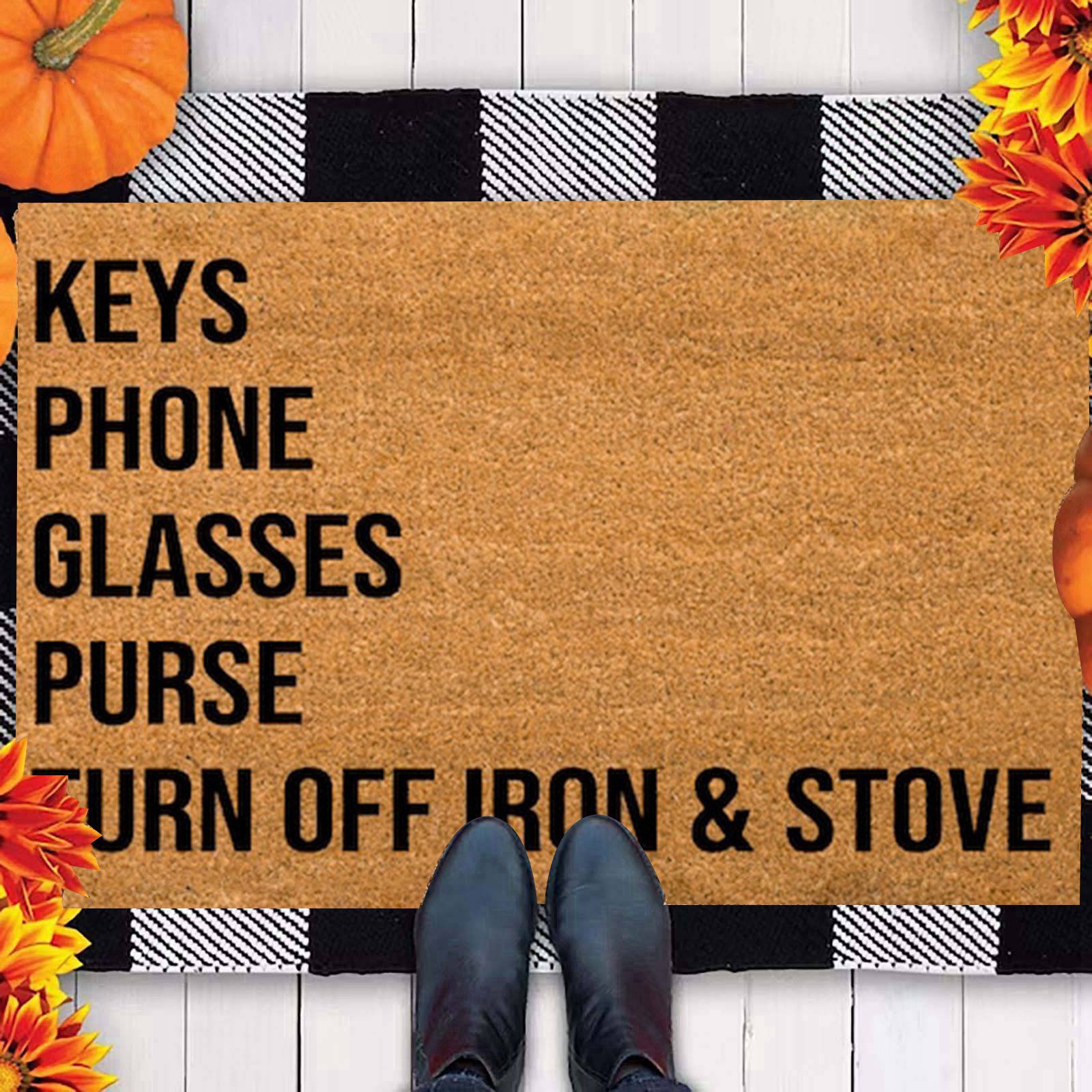 Cross-border Fun Simple Letter Entry Door Mat Water Absorbent Bathroom Entrance Floor Mat Entrance Foot Mat in stock_voghion.com