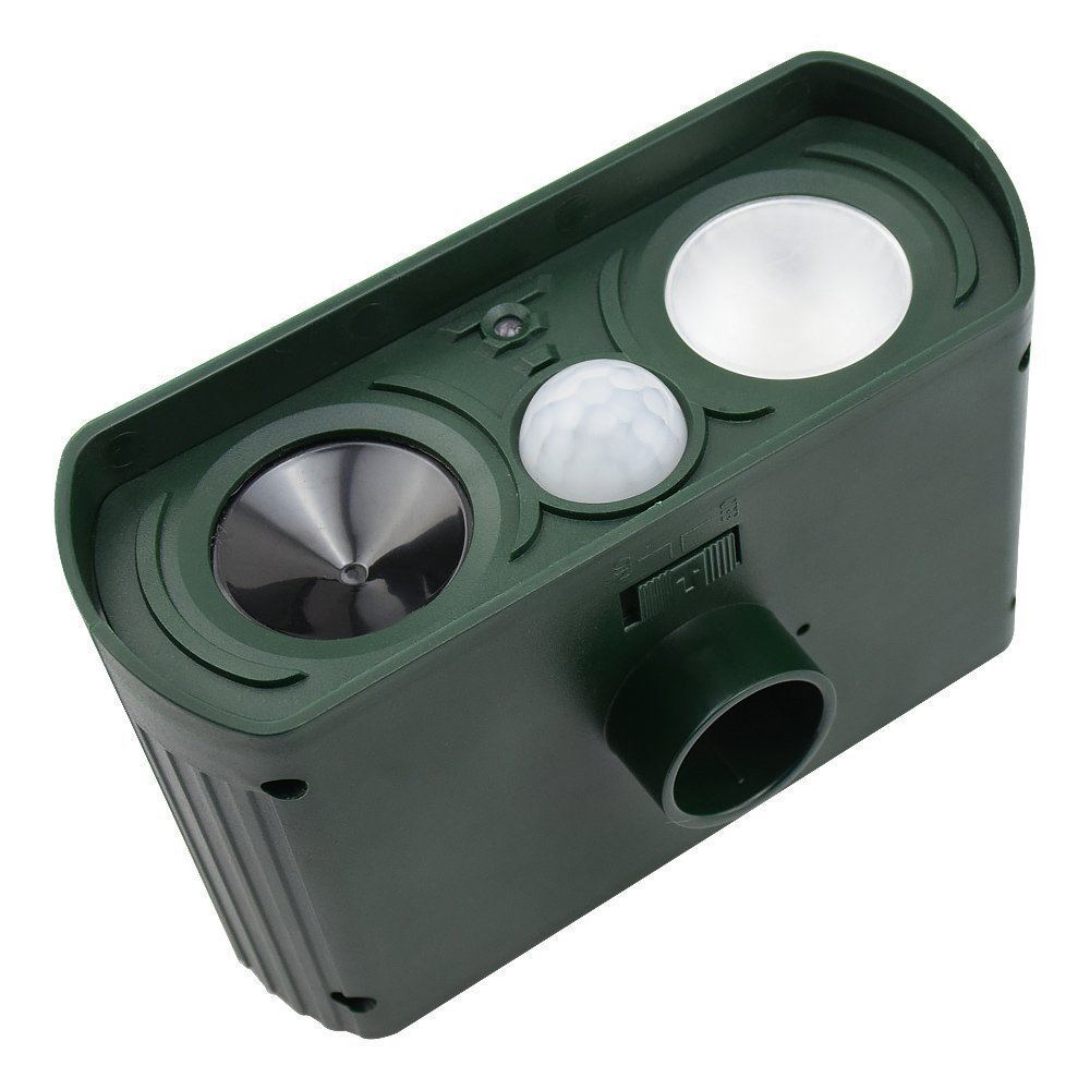 Upgrade Infrared Flash Multi-frequency Bird Repellent Solar Ultrasonic Animal Repellent Mouse Repellent