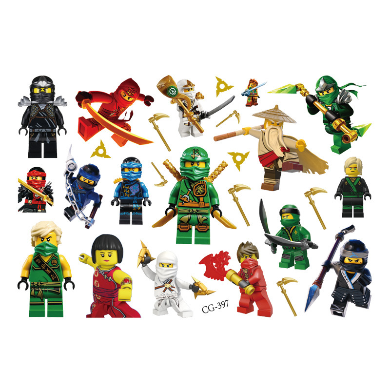 Phantom Ninja Cartoon Tattoo Sticker Children Tattoo Sticker Birthday Party Tattoo Sticker Disposable Water Transfer Sticker