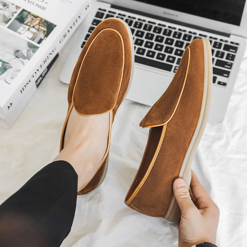 Spring 2024 New Loafers Slip-on Doug Shoes European and American Foreign Trade Cross-border Amazon Large Size Men's Shoes