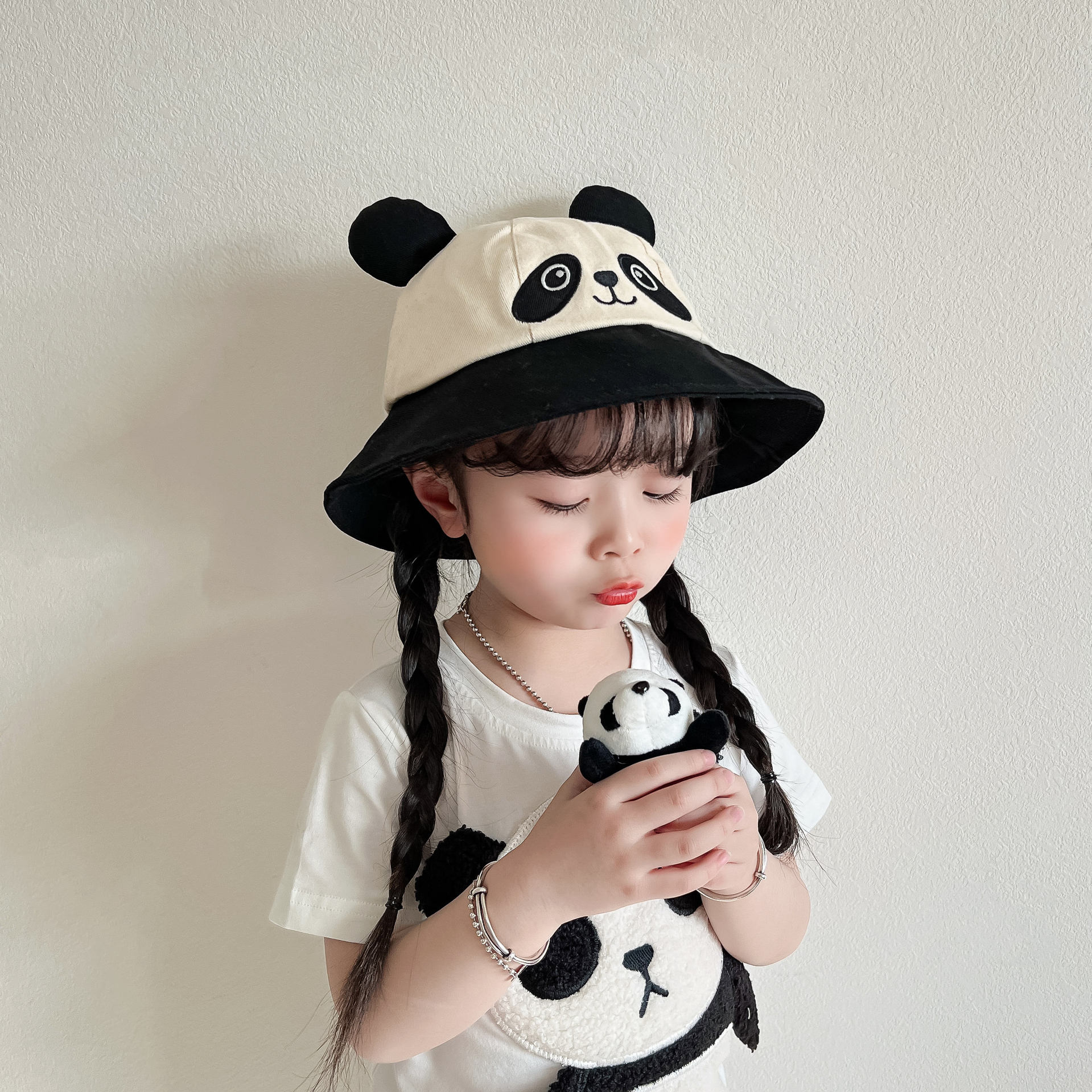 Új gyermek halászsapka férfi és női aranyos panda béka kis állat hímzett naptej sapka kültéri sport napkalap_voghion.com