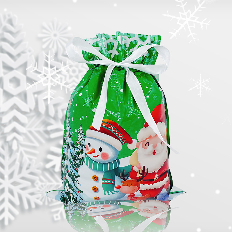 2024 Cross-border New Christmas Packaging Bundle Drawstring Gift Bag Santa Candy Gift Bag suit_voghion.com
