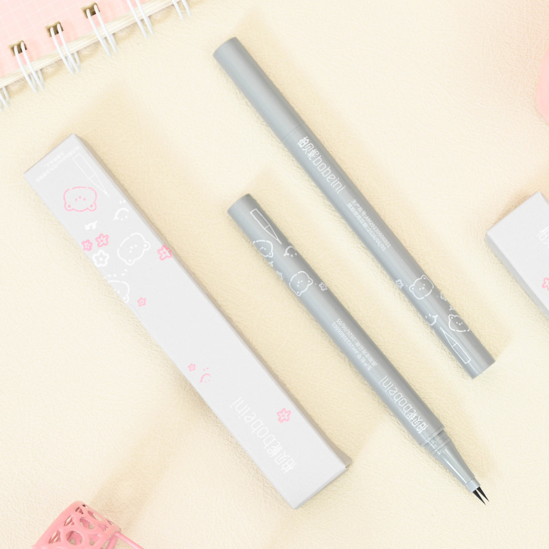 Bobeini two-claw eyelash pen eyeliner pen non-blooming waterproof lying silkworm pen non-decolorizing two-Fork Double-claw Liquid Pen