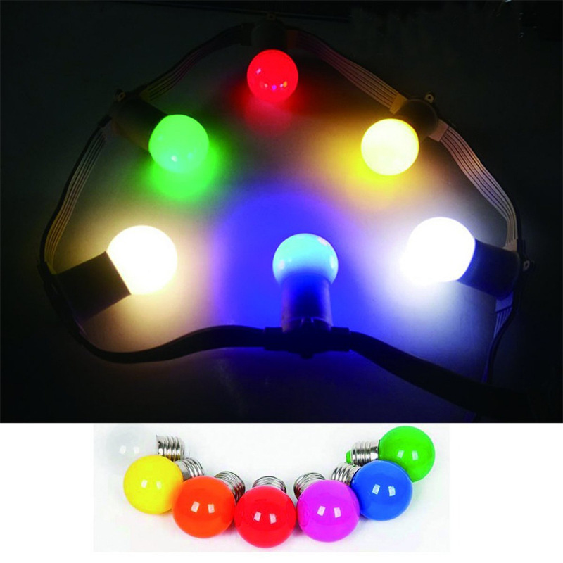 Golden Crown LED Light Bulb Colorful Christmas Decoration Small Color Bubble G45 Color Low Voltage Ball Bubble E27 Ball Bubble Marquee