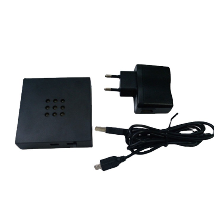 Black plastic battery Luminous Lamp holder 76*76*20mm9 lights colorful crystal Luminous Lamp holder USB interface