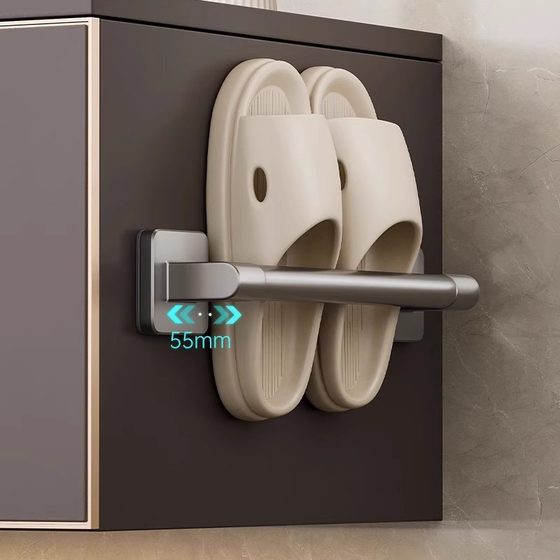 Factory supply bathroom punch-free storage rack slippers rack bathroom home good things wall hanging draining slippers rack