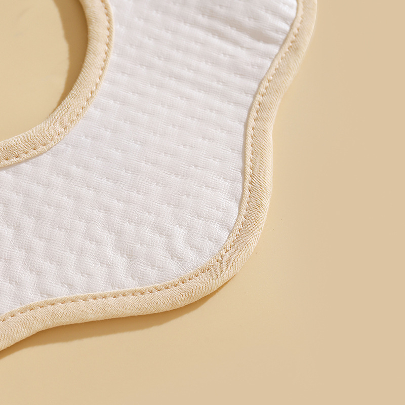 Newborn saliva towel breathable absorbent 360 degrees rotatable petal bib waterproof newborn male and female baby bib
