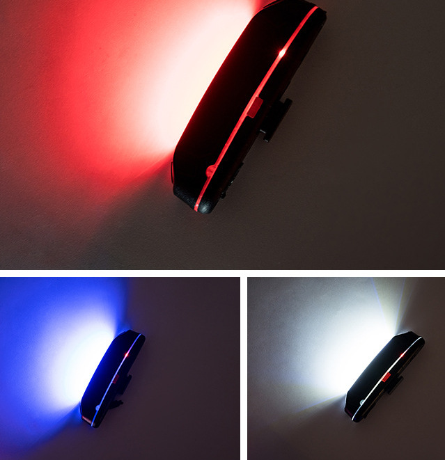 Солнечный горный велосипед USB зарядка ночью сигнальные огни вспыхивают ночью Езда на трехцветном велосипеде задний фонарь велосипеда с