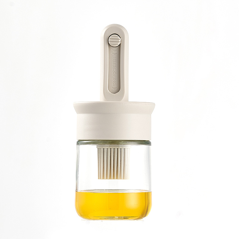 Mogen retractable 6-row silicone brush head brush oil bottle Kitchen barbecue pancake outdoor barbecue Oiler factory wholesale
