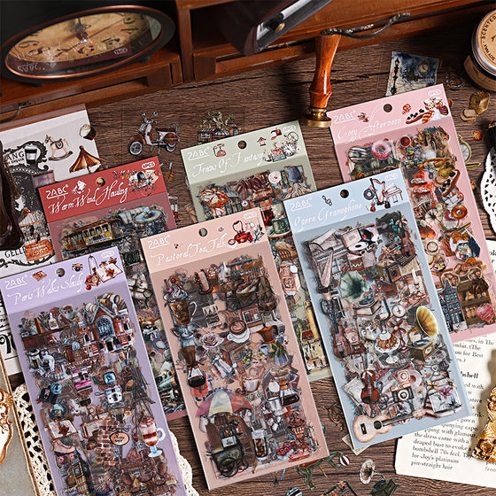 Yuezhen Cross-border Special for Old Dreams Waterproof pet Handbook Sticker Creative Cut Film Sticker diy Handbook Material
