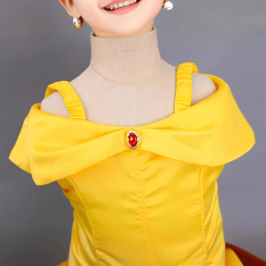 20.18 million Holy Festival Bell Princess Dress Girls Skirt Summer Belle Beauty and the Beast Kids Dress