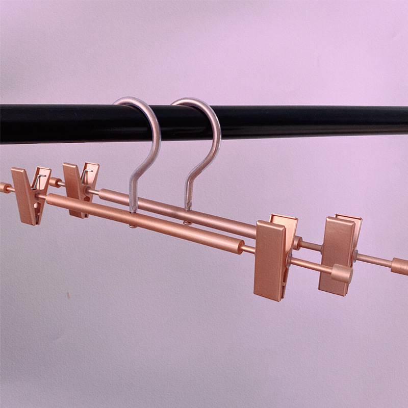 Aluminum Alloy Pant Rack Four Colors Rose Gold Black Pant Clip Internet Celebrity Dark Green Aluminum Household Pant Clip