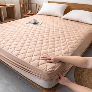 Solid color padded quilted bed hat single piece wholesale mother and baby grade Japanese mattress protector all-inclusive Simmons mattress cover