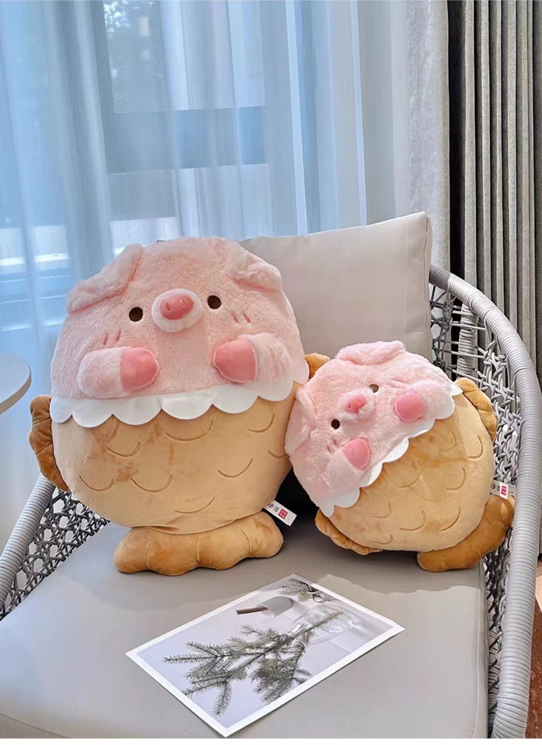 Snapper pig doll sleeping Doll Girl super soft pillow doll sleeping bed plush toy birthday gift