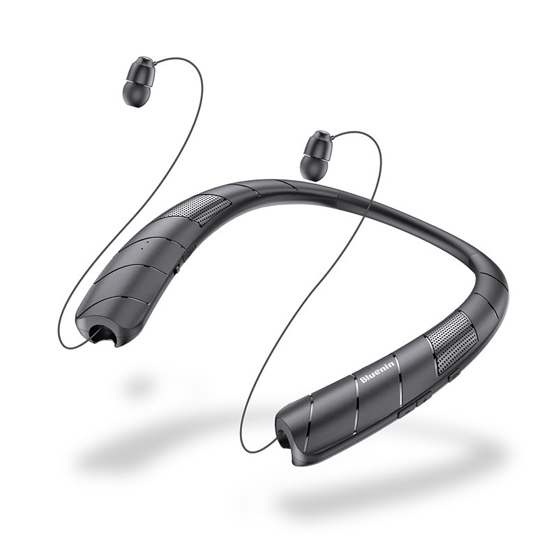 アマゾンの爆発的な首を囲むbluetoothスピーカー騒音低減イヤホン2 in 1屋外携帯用首掛け式首掛けスピーカー|undefined