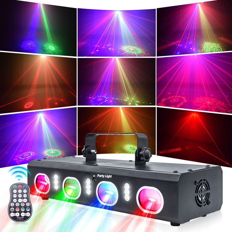 New stage lighting disco light KTV flash laser light disco jumping atmosphere light rotating voice control party Light