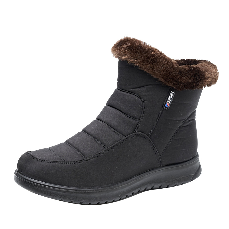 2022 foreign trade New plus size cotton-padded shoes women's fleece-lined thickened cross-border snow boots Women's rubber bottom low-top women's cotton-padded shoes