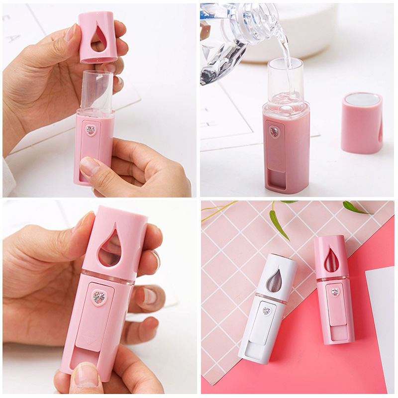 Portable charging nano hydrating spray instrument negative ion face humidification L2 sprayer cold spray hand-held face steamer