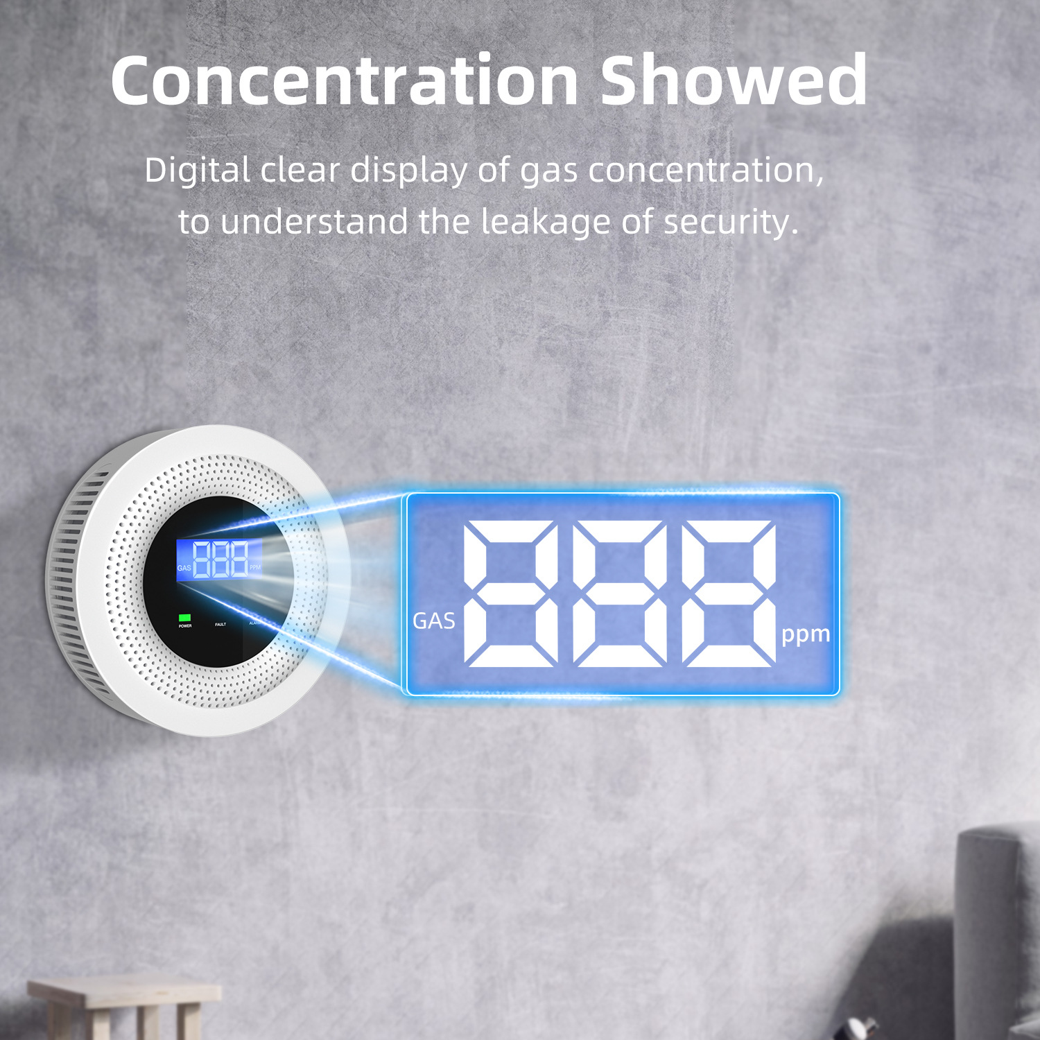 Graffiti WIFI gas detector gas leak sensor smart home kitchen security sound alarm