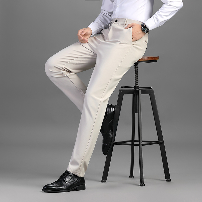 2022 Spring and Summer New Men's Wear Men's Pants Black Business Pants Men's Straight Slim-fit Suit Pants Pants Casual Pants Men's
