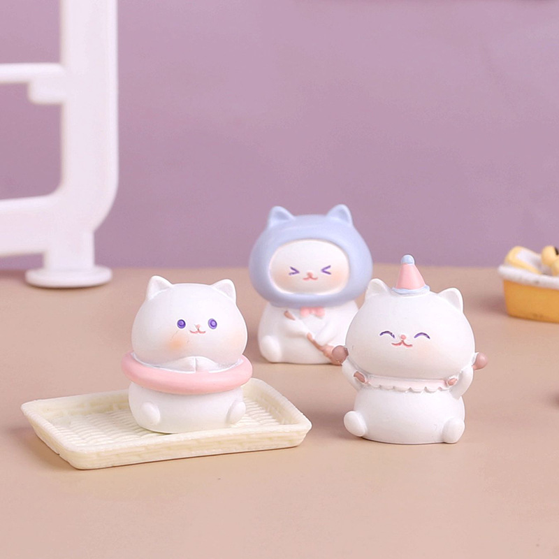 Trendy Play Blind Box Handmade Cute Cat Children's Toys Mini Desktop Small Ornaments Resin Crafts Birthday Gift