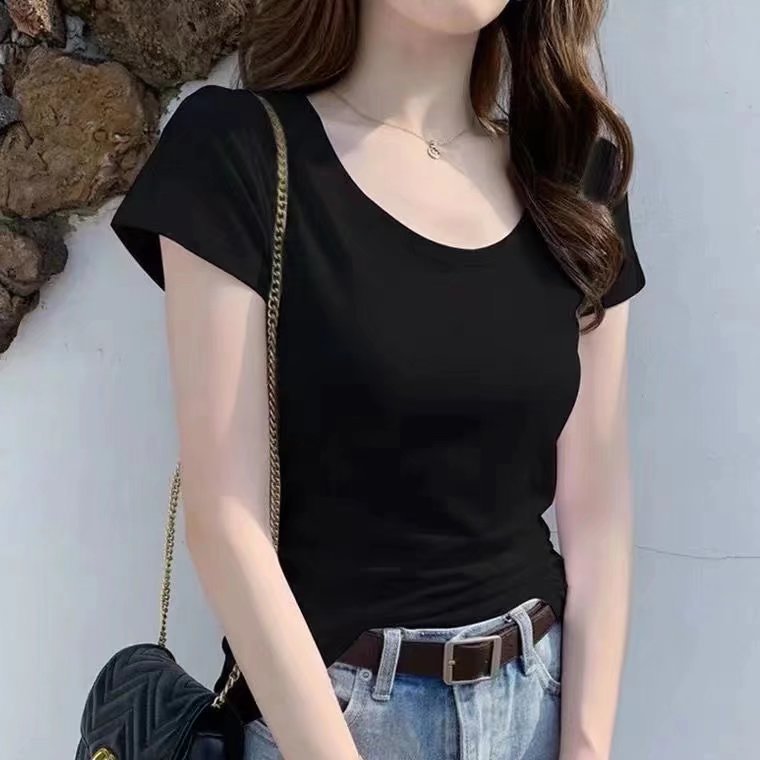 Black thick shirt women's autumn and winter New velvet bottoming long-sleeved T-shirt Slim warm plus size T-shirt top delivery