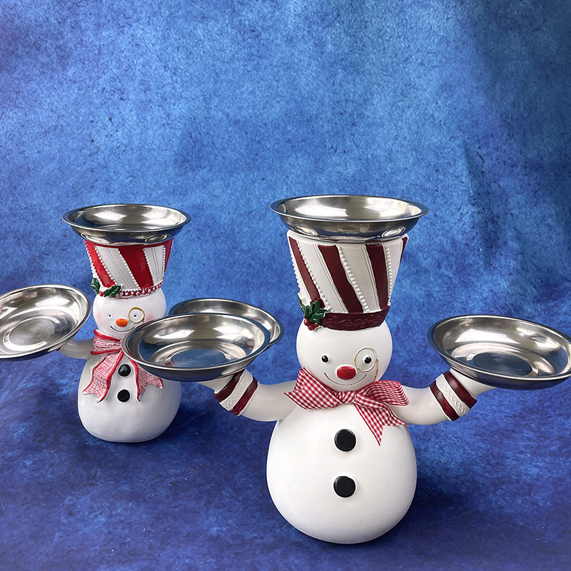 越境新品クリスマス雪だるま果物皿棚サンタクローストレークリスマス三段おやつ棚プレゼント|undefined
