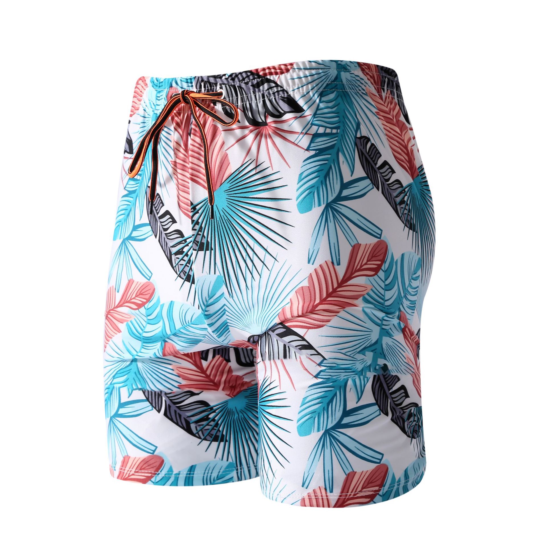Men's five-point beach pants swimming trunks men's swimming trunks loose hot spring seaside small in stock wholesale
