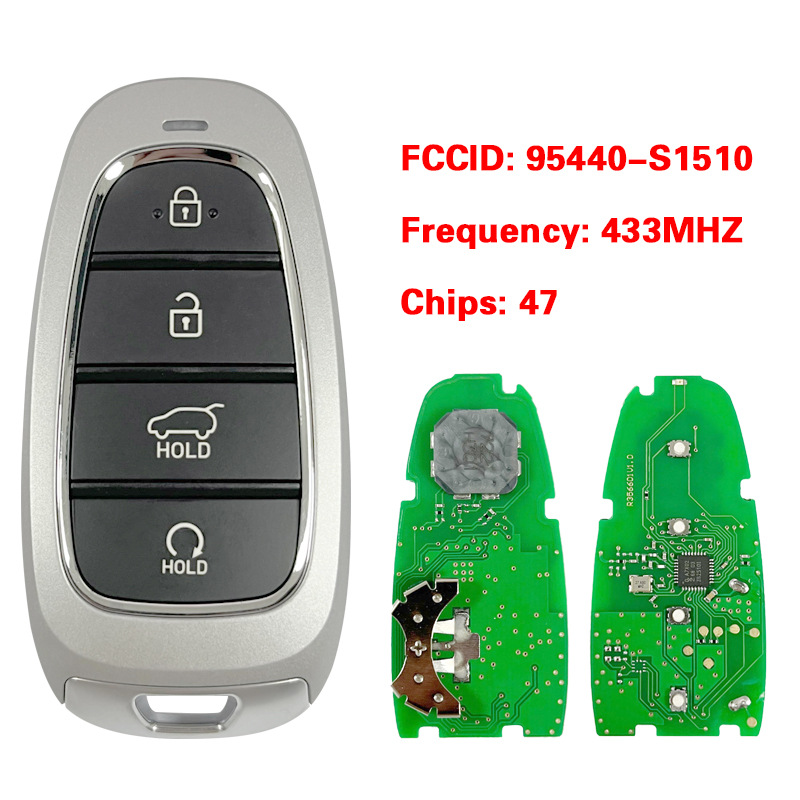 適用於現代途勝4鍵智能遙控鑰匙95440-S1510 47芯片 434MHZ