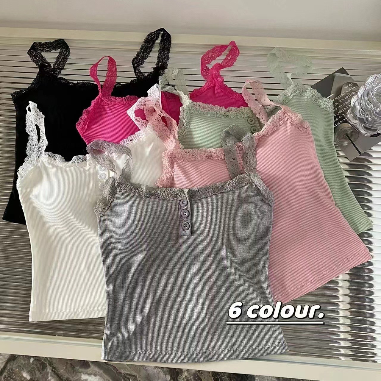 Hot girl lace camisole women's sweet pure style outer wear beauty back wrapped chest one-piece sexy short top women