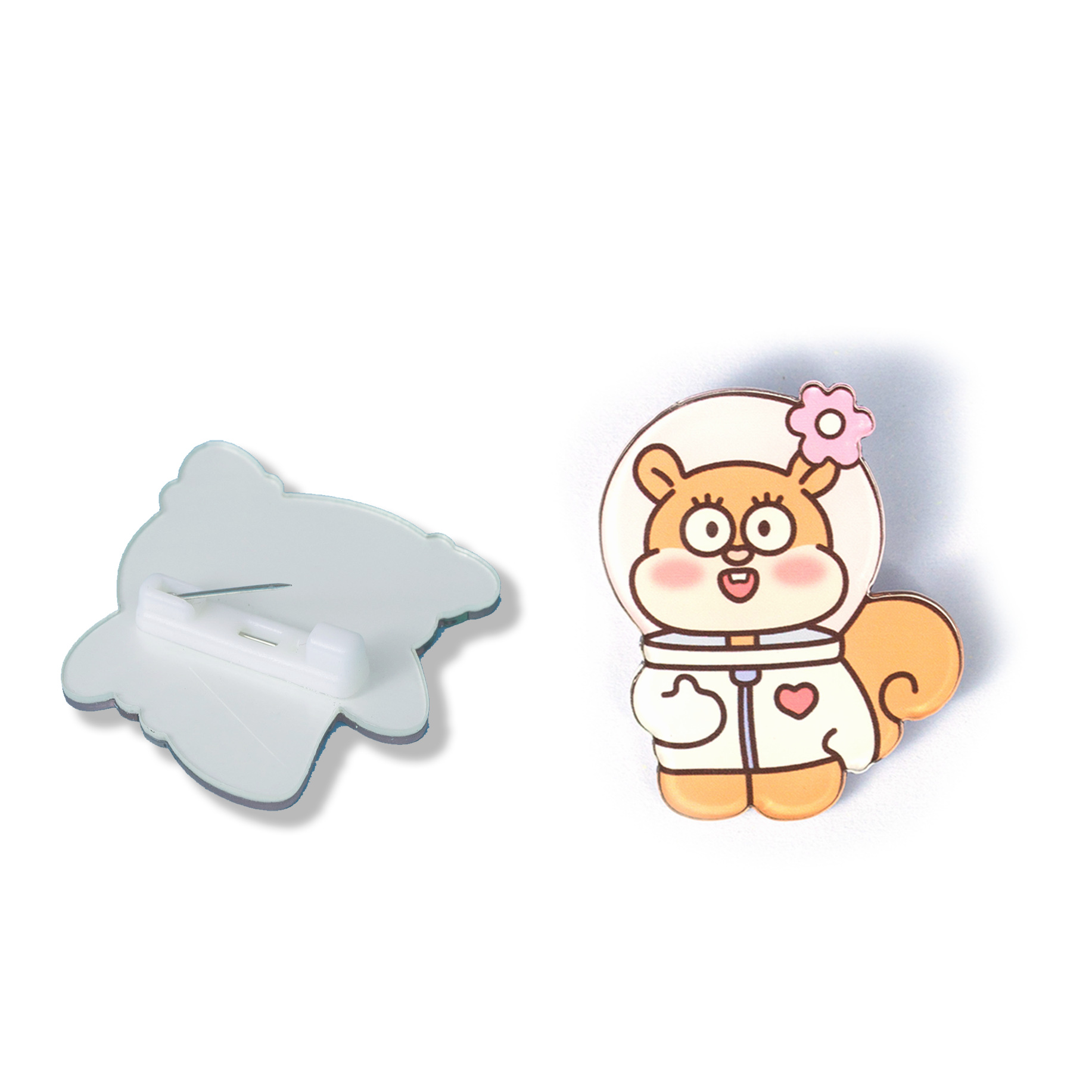 ins Cute Cartoon Spongebob Baby Brooch Acrylic Small Gift Decoration Badge Bag Accessories Pin Pendant