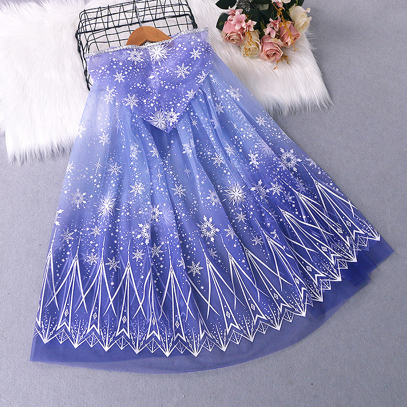 Theatre Performance Cloak New Princess Aisha Frozen Shawl June 1 Children's Day Performance Cloak