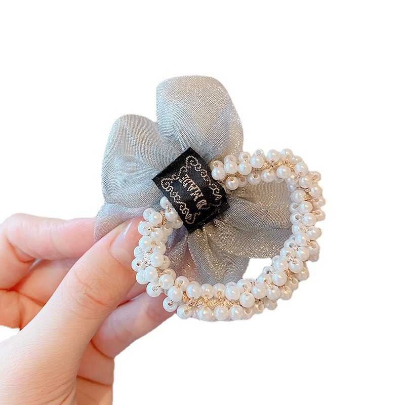 Children's Pearl Crown Hair Band Headwear Princess Headband Korean New Flower Little Girl's Ball Head Rubber Band