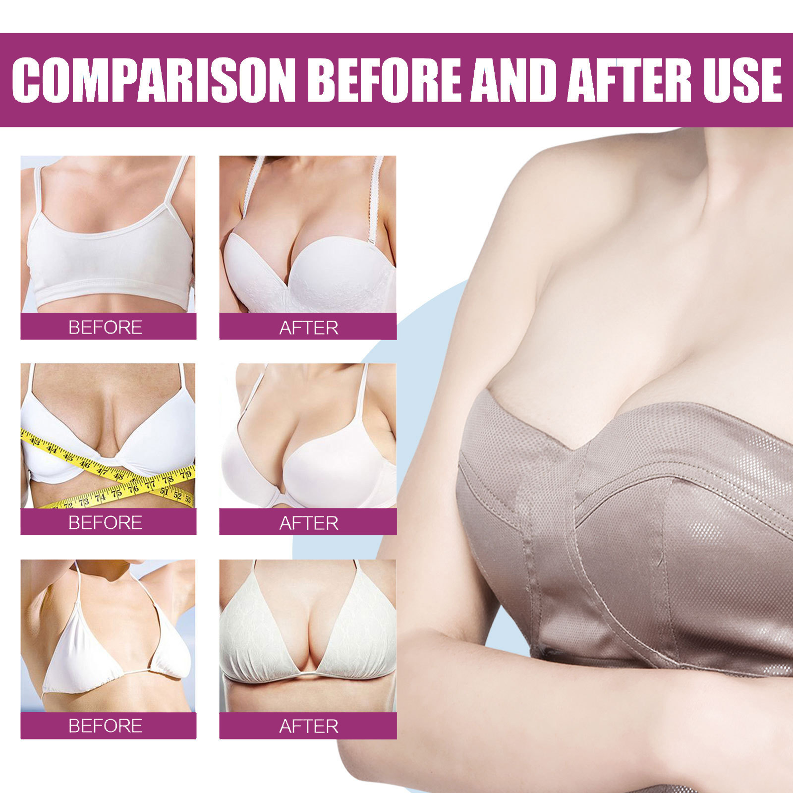 EELHOE Ball Breast Beauty Cream Breast Massage Care Daily Tighten and Moisturize Skin Care Breast Beauty Cream