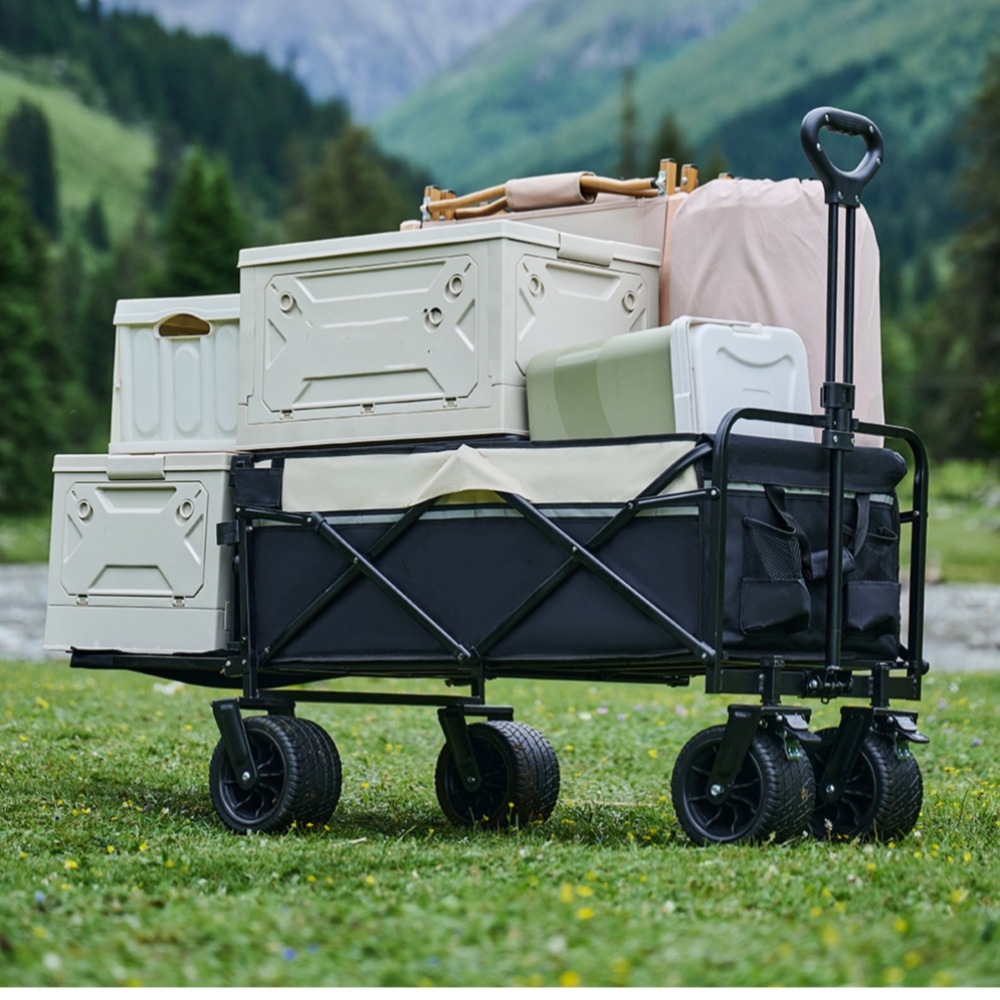Camping Trolley Outdoor Camping Car Stall Large Folding Camping Car Picnic Small Trolley Stall Special Trolley