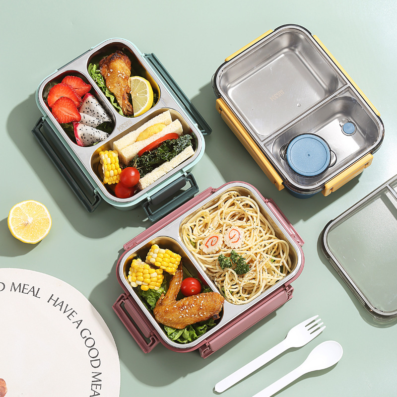 304 Stainless Steel Insulated Lunch Box Sealed Office Worker Student High-value Lunch Box Can Be Filled with Water