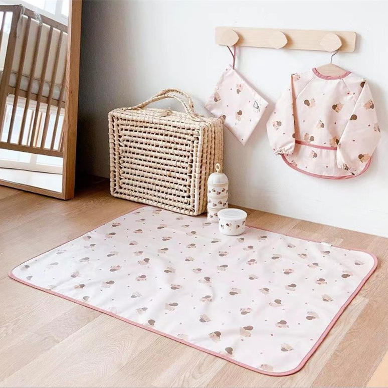 South Korea ins baby diaper pad waterproof washable urine-proof mattress baby leak-proof bear overnight bed sheet