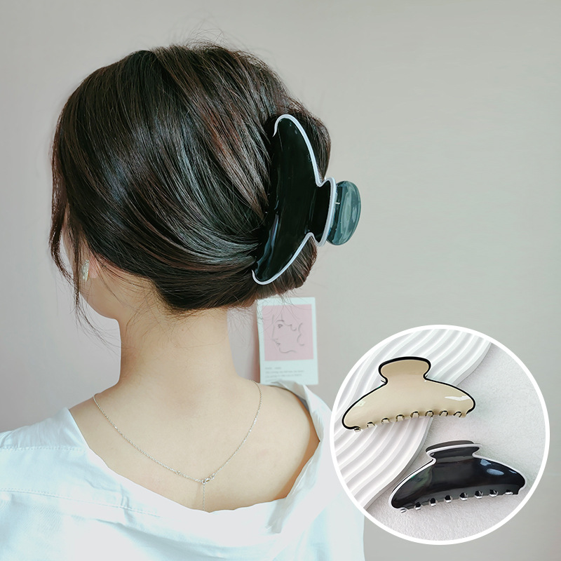 MINISO famous excellent products with Korean acrylic clip fresh girl geometric shape hairpin fashion clip_voghion.com