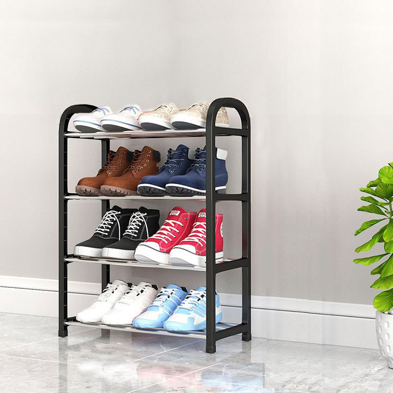 Simple Shoe Rack Household Door Metal Shoe Rack Multifunctional Dormitory Multi-Layer Dustproof Combination Storage Artifact Shoe Cabinet