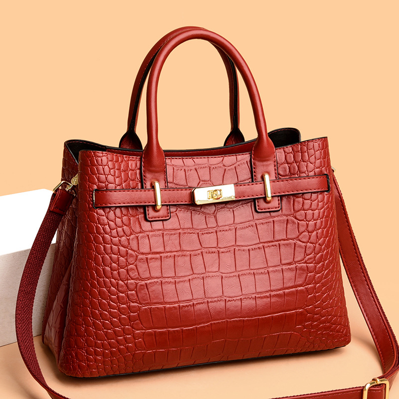 Bag Women's Bag New 2024 Crossbody Bag Women's Shoulder Bag Stone Pattern Atmospheric Women's Handbag Women's One-Piece Hair