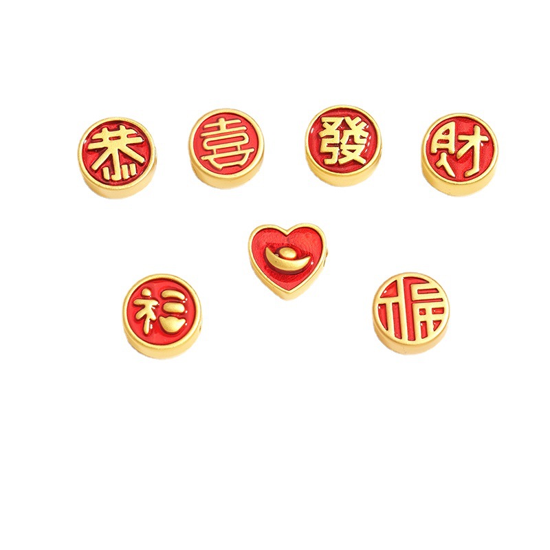 New Spring Explosions diy Shajin Jixiang Gong Xi Fa Cai Fu Yuan Bao Bracelet Hair Rope Art Jewelry Accessories
