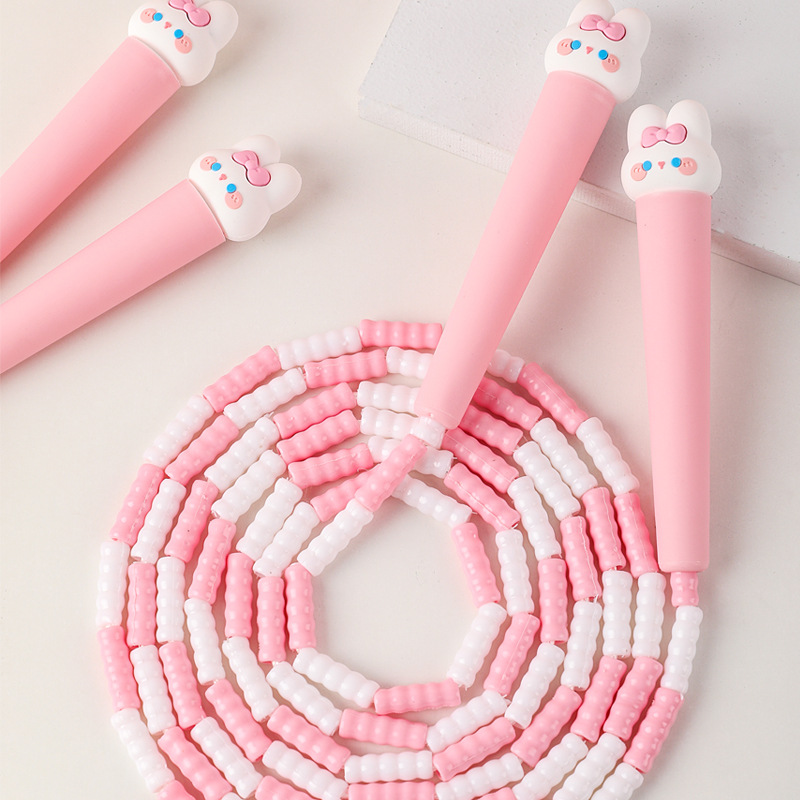 Rope skipping children's special kindergarten beginner bamboo rope skipping Primary School first grade children adjustable fitness rope