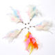 Cat toy cat stick feather replacement head seven color feather chain band Bell cat feather head Factory Outlet