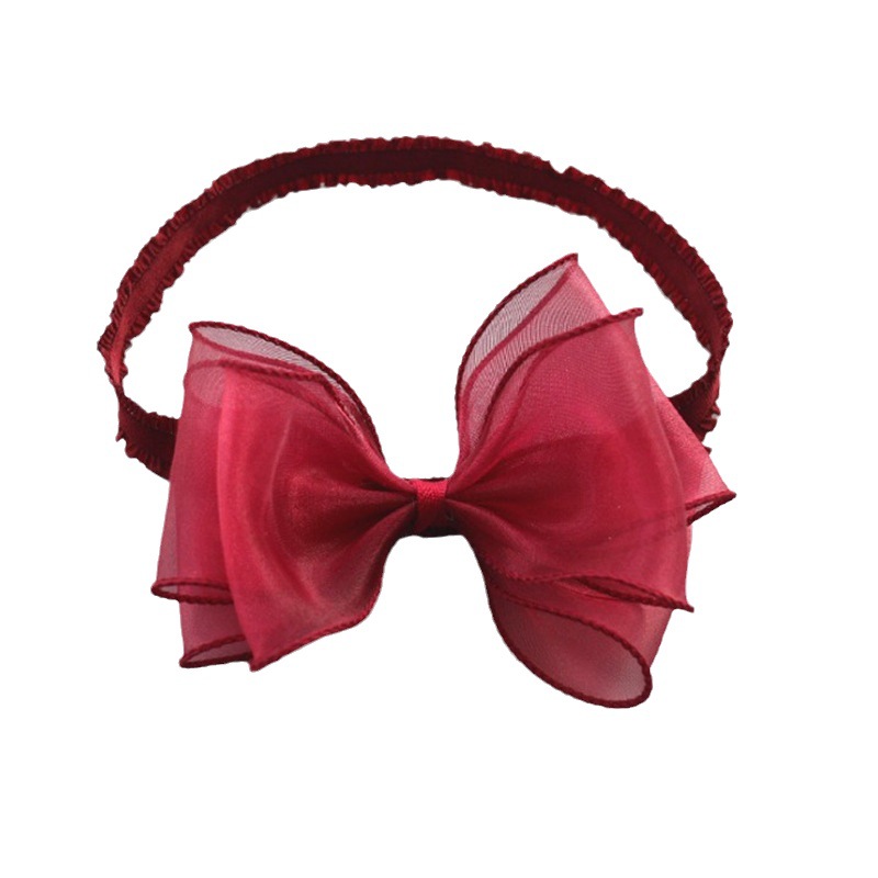 New Korean Style Lace Baby Hair Band Mesh Bow Cute Style Girl Hair Accessories Children Princess Elastic Hair Band