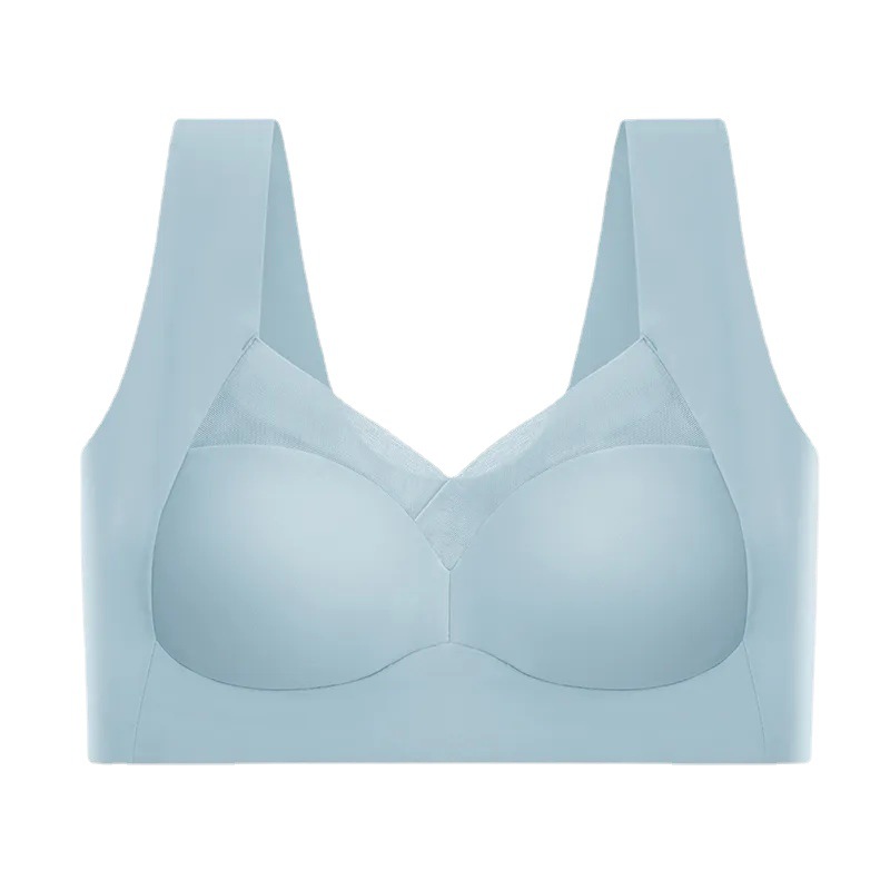 Quality Edition Ice Silk Seamless Bra Women's Underwear Women's Gather Anti-sagging Chest Upper Support Sports Bra