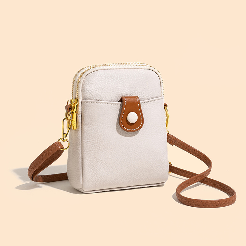 Genuine Leather mobile phone bag for women 2023 new fashion crossbody small bag first layer cowhide coin purse niche women's bag wholesale