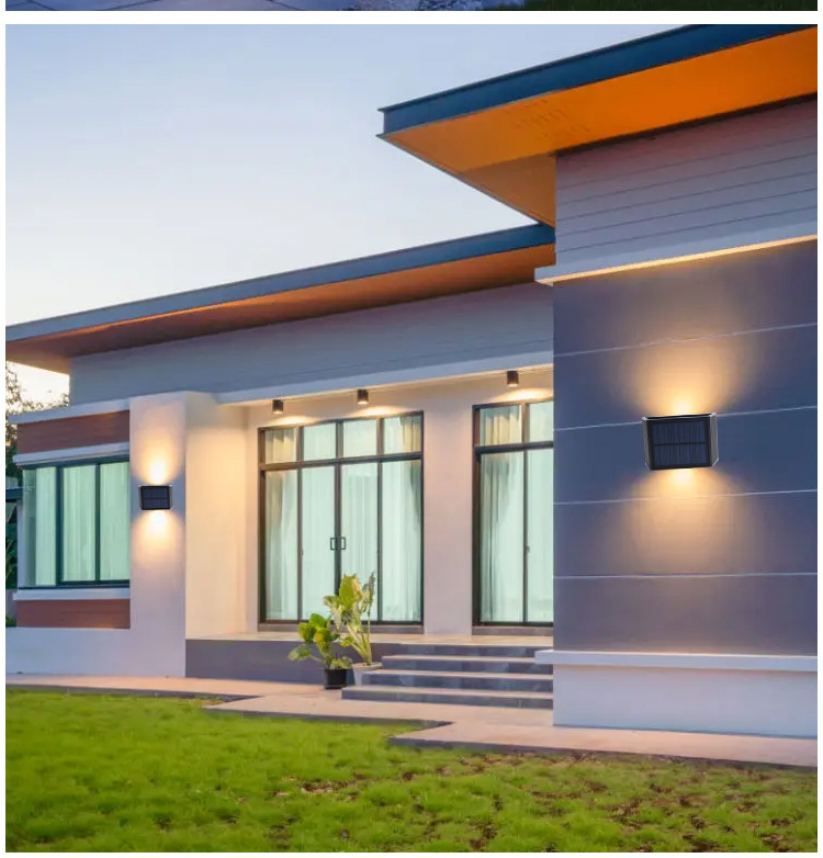 Solar outdoor wall lamp garden lamp landscape decorative lamp villa balcony garden wall outdoor waterproof wall washing lamp