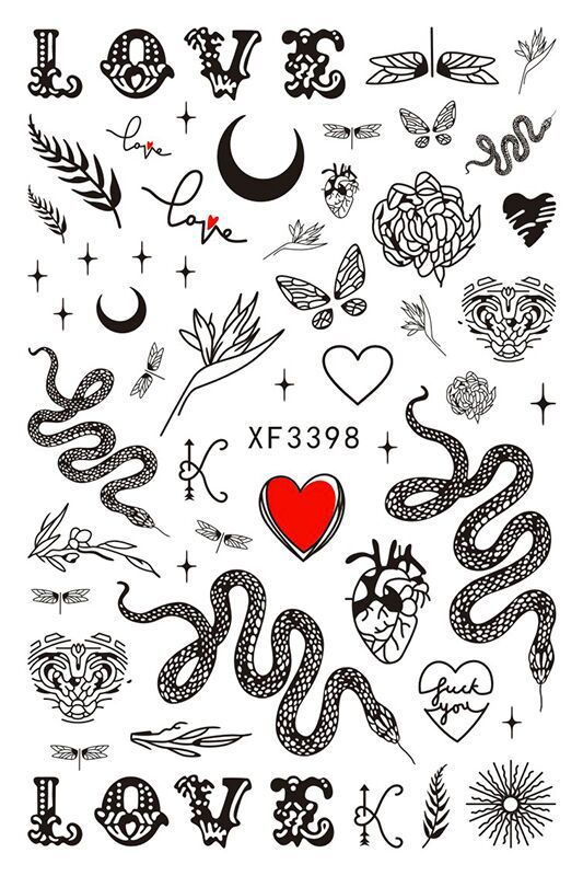 XF3396 and other cross-border sources of nail stickers nail stickers snake 12 can be made into a set
