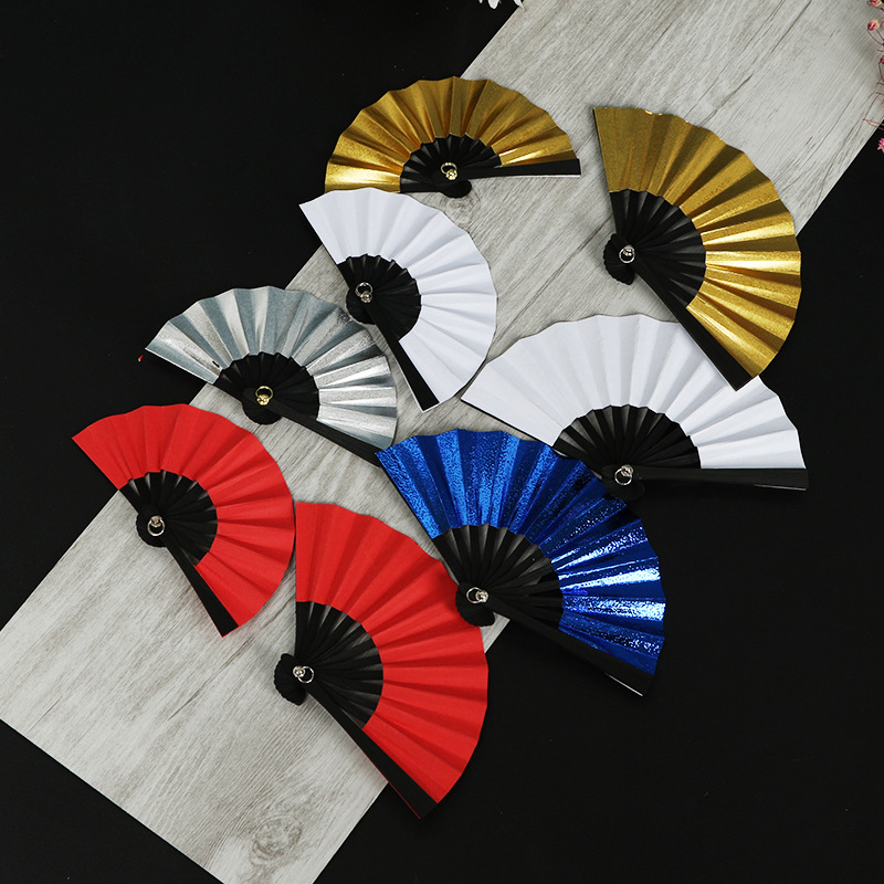 Handmade children's folding fan DIY mini 6cm creative small fan Hanfu accessories doll fan multi-color factory wholesale